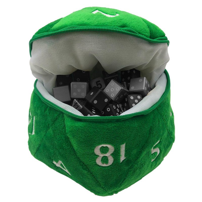 Ultra PRO D20 Plush Dice Bag — Green