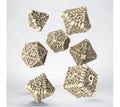 Q Workshop Macabre RPG Dice Set 7-piece with 3D skull faces