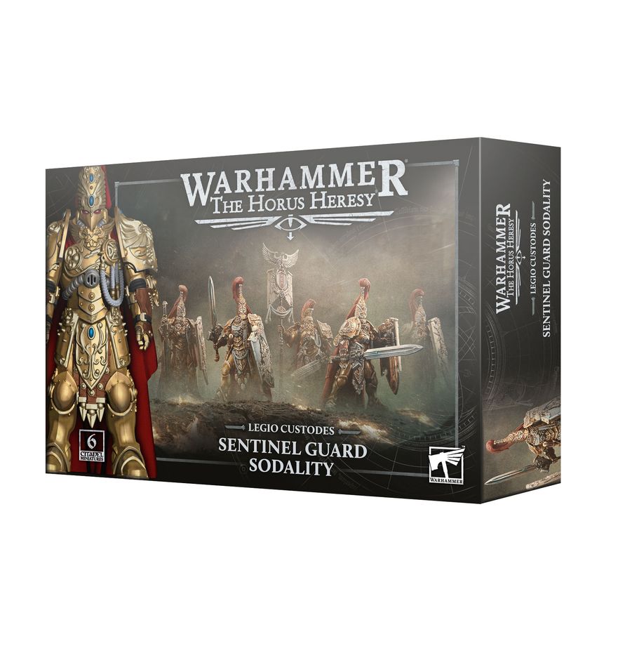 Warhammer The Horus Heresy game box with warrior figures on a white background