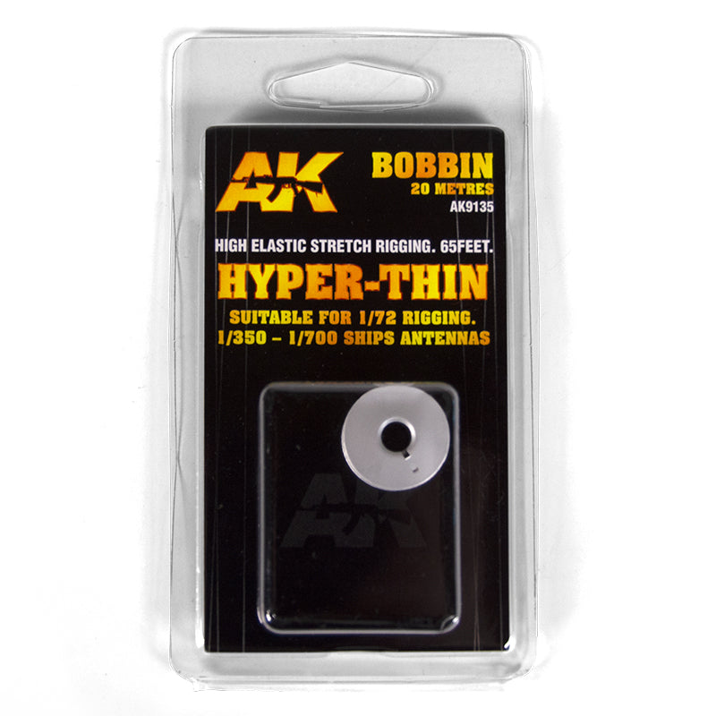 AK Interactive — ELASTIC RIGGING BOBBIN HYPER-THIN (SUITABLE FOR 1:72 / 1:350 / 1:700)