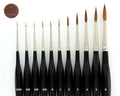 Kolinsky Red Sable Brush Size 2/0 | Ø 1,5 mm | visible hair length 8 mm | 6 pieces Spray