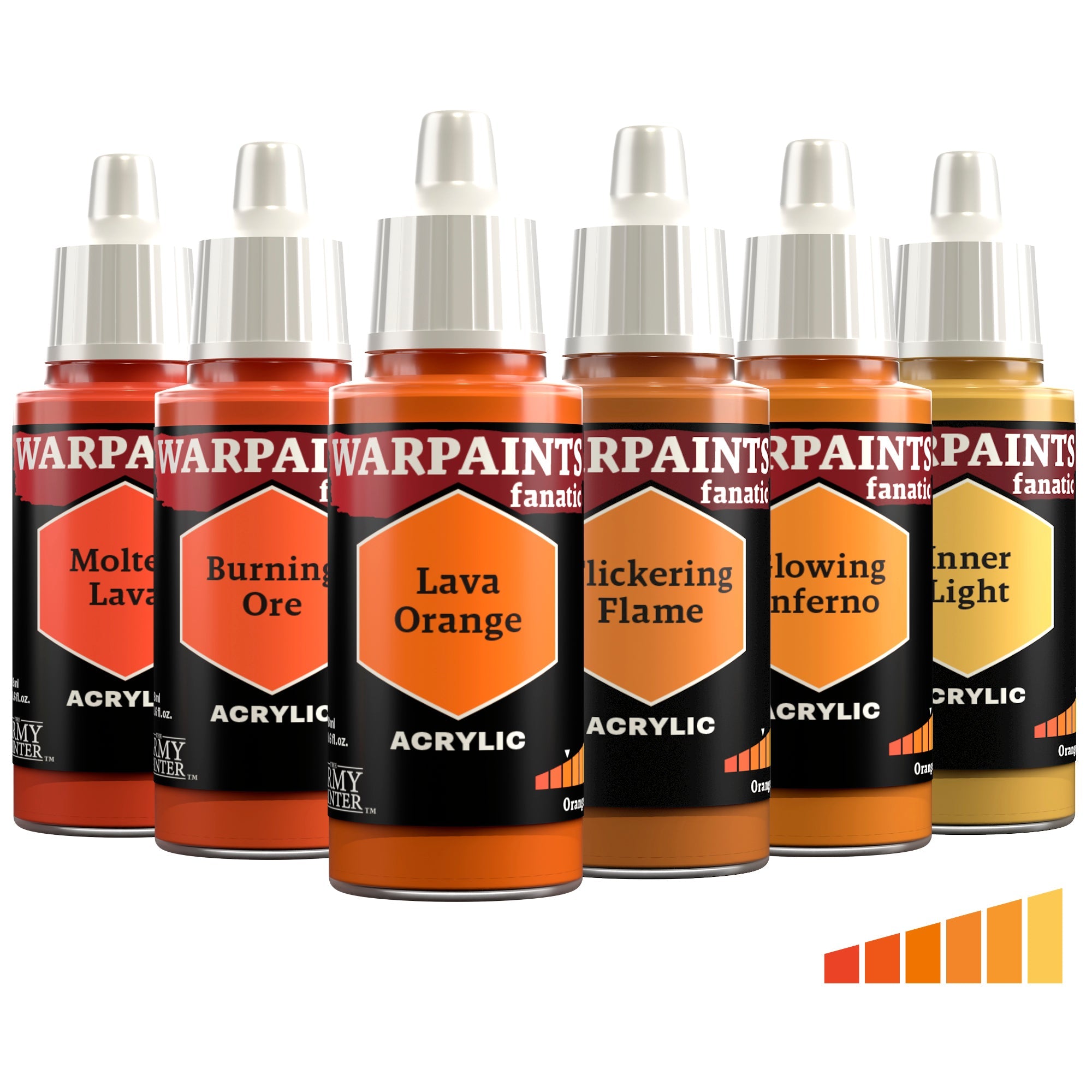 The Army Painter Warpaints Fanatic Flexible Triad Oranges WP3233P 6 x 18ml acrylic miniature paint set