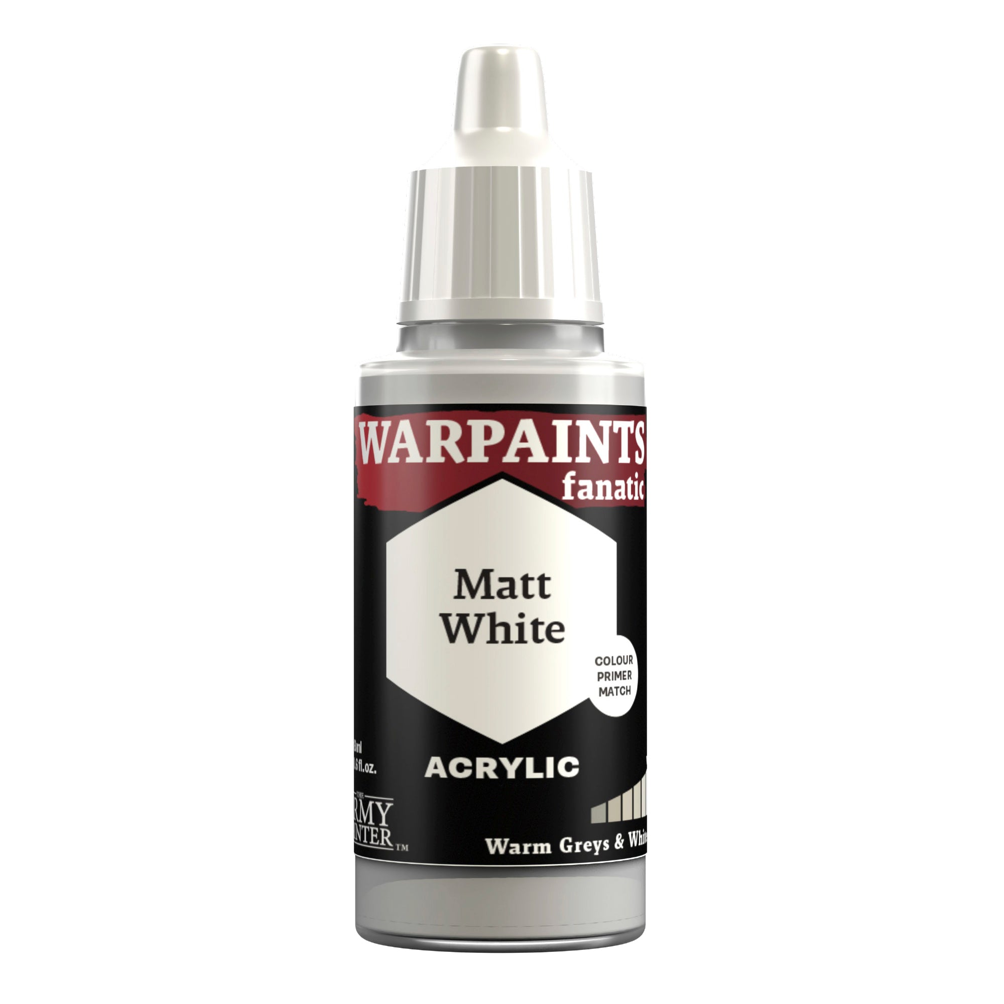 The Army Painter Warpaints Fanatic Matt White WP3012P 18ml acrylic miniature paint