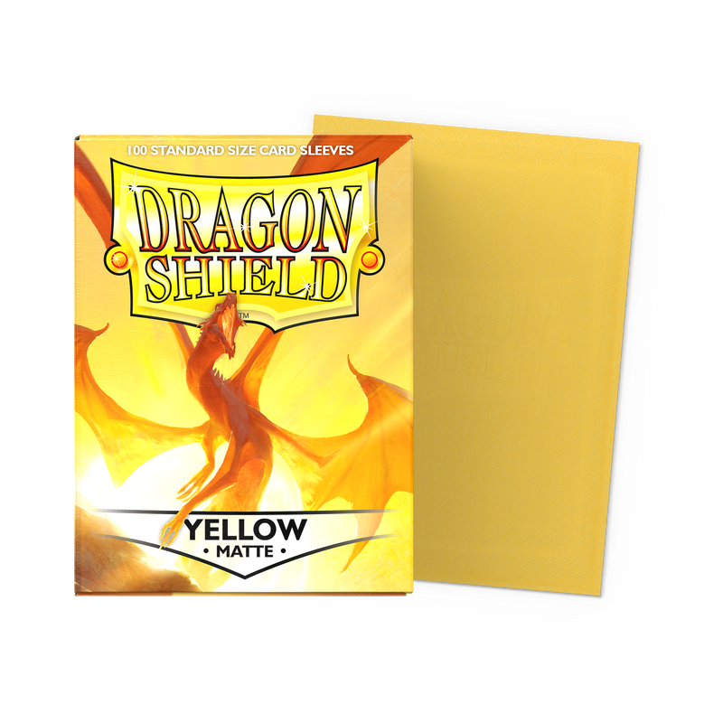 Dragon Shield Standard Sleeves — Yellow (Matte, 100 Sleeves)
