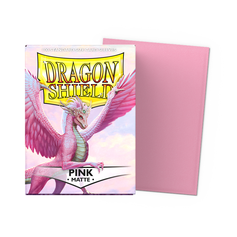 Dragon Shield Standard Sleeves — Pink (Matte, 100 Sleeves)