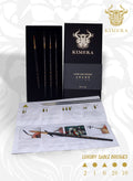 Premium set of five Kolinsky sable brushes featuring ultra-fine tips, perfect for high-detail miniature painting and precision techniques. Includes a mix of Arrow and Round points for versatile application.