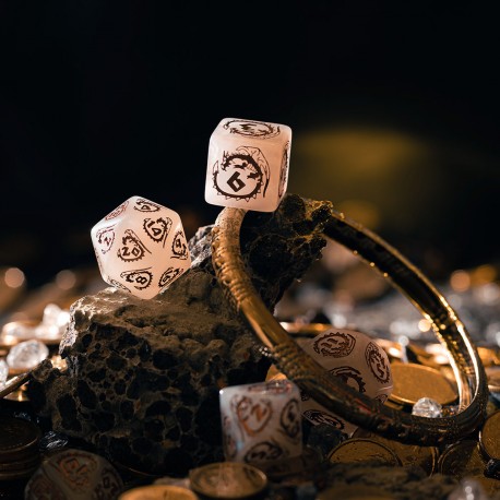 Q Workshop - Dragons: Quartz 7pc Modern RPG Dice Set