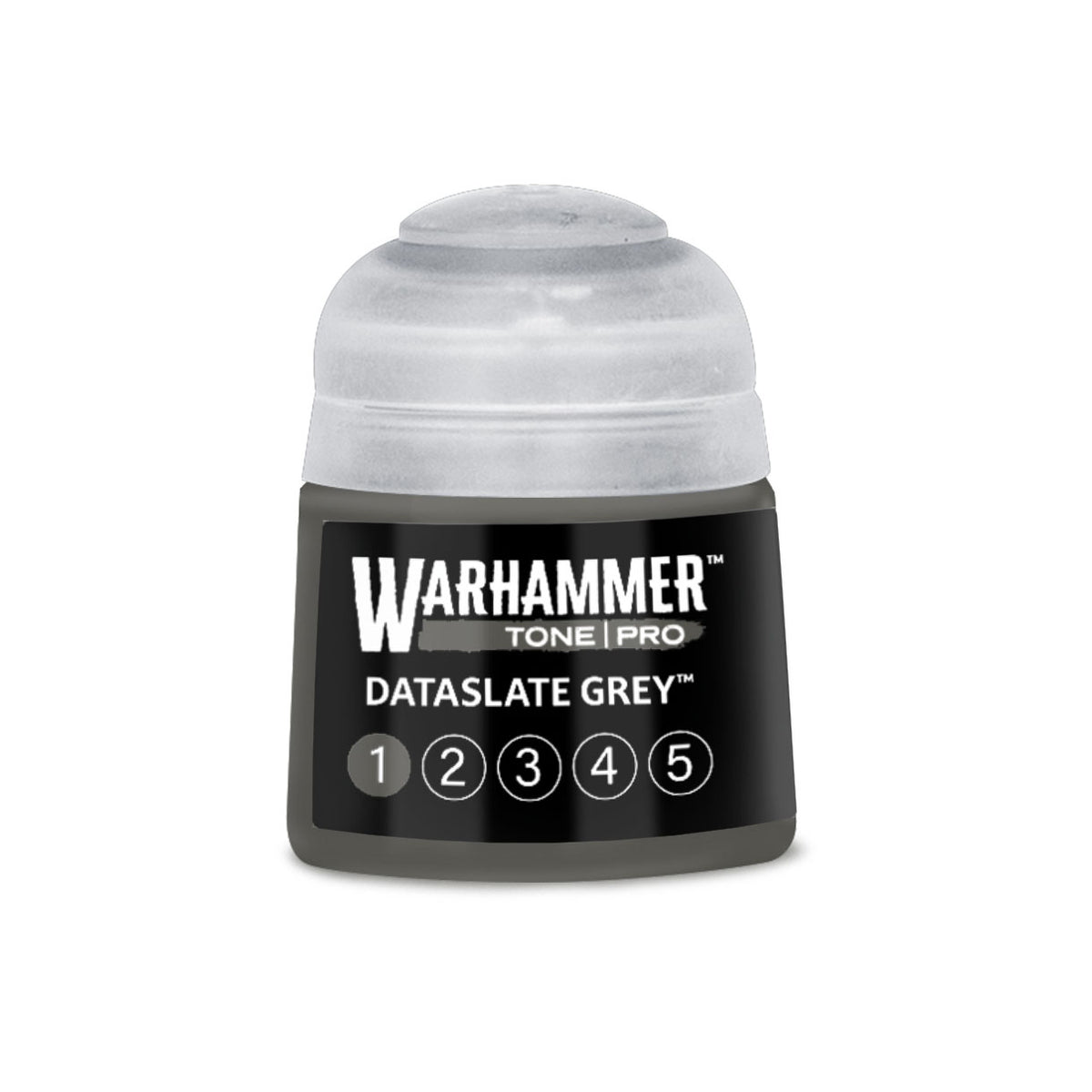 Warhammer Tone Pro: Dataslate Grey 1 (20-101) — 12ml Acrylic Miniature Paint