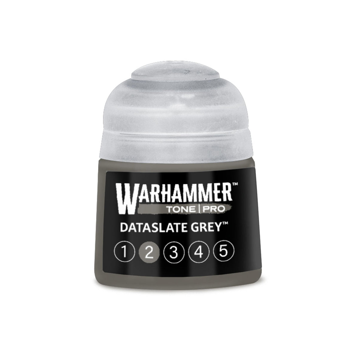 Warhammer Tone Pro: Dataslate Grey 2 (20-102) — 12ml Acrylic Miniature Paint