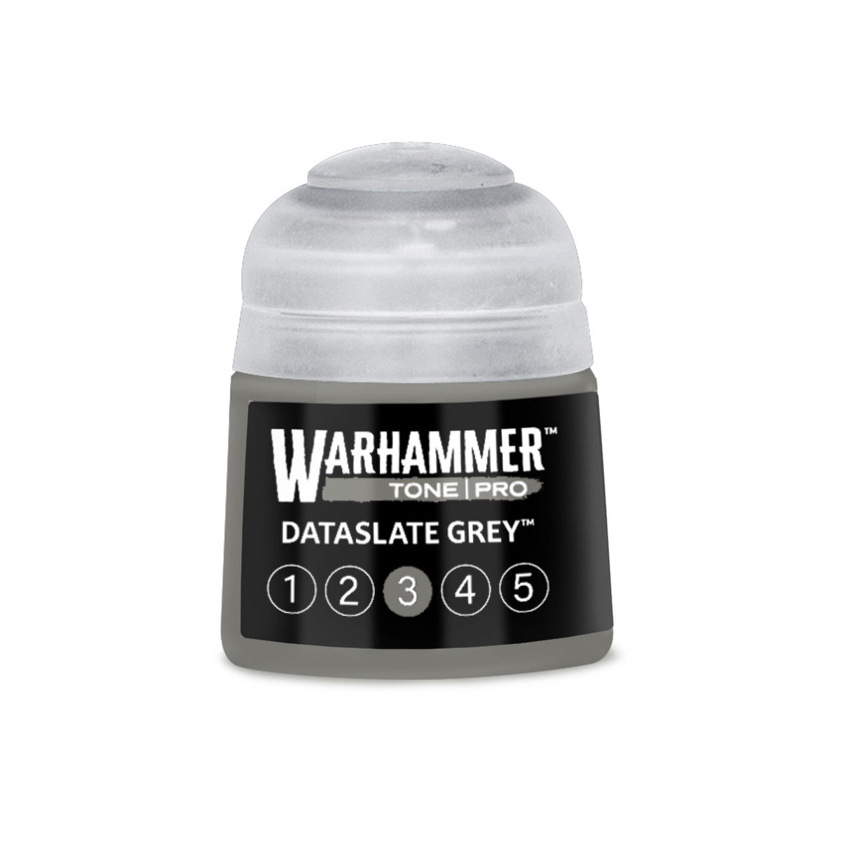 Warhammer Tone Pro: Dataslate Grey 3 (20-103) — 12ml Acrylic Miniature Paint