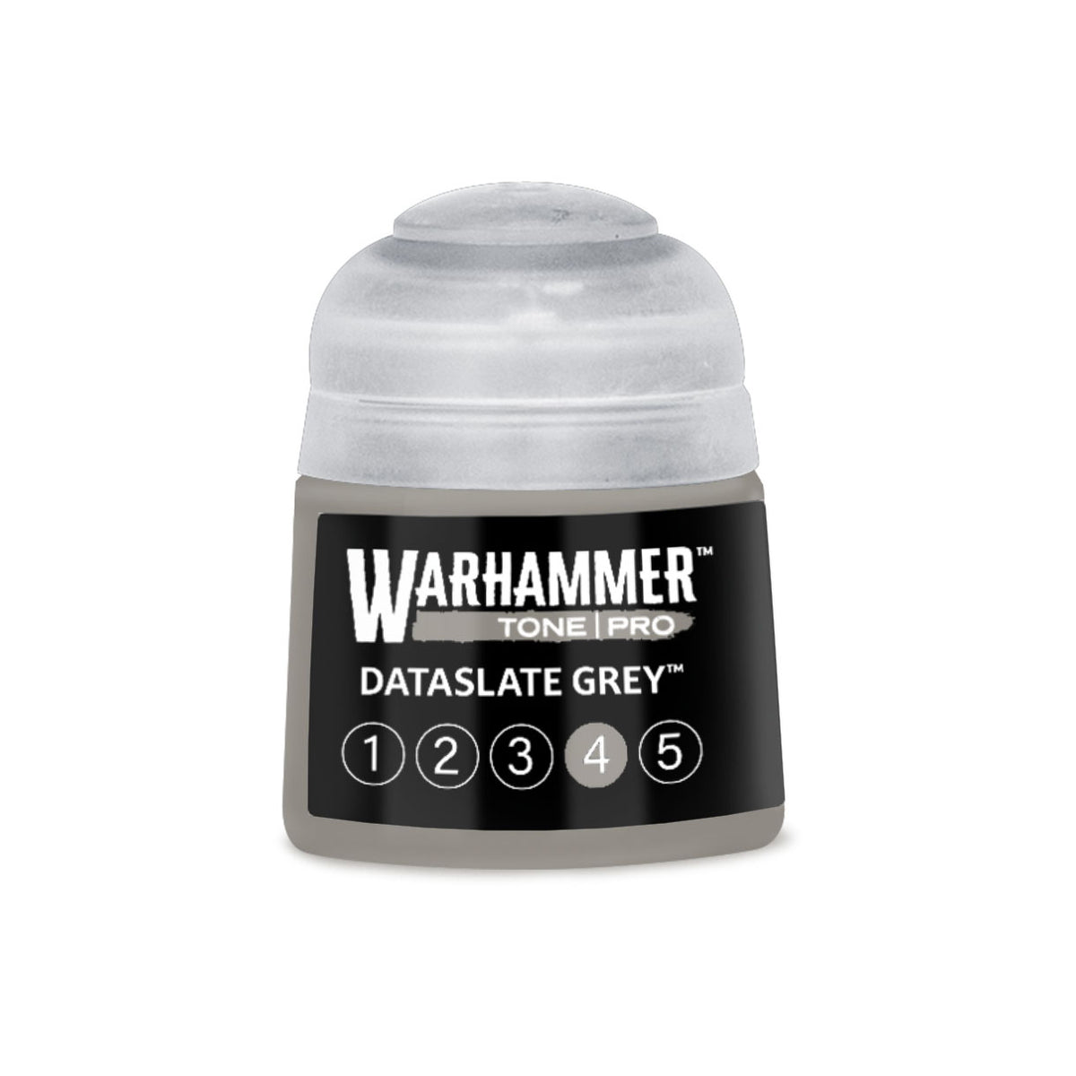 Warhammer Tone Pro: Dataslate Grey 4 (20-104) — 12ml Acrylic Miniature Paint