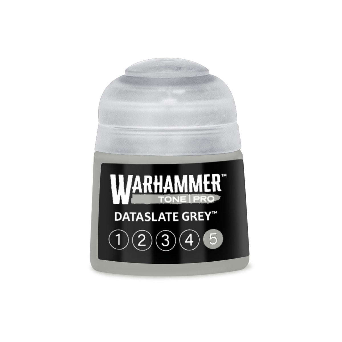 Warhammer Tone Pro: Dataslate Grey 5 (20-105) — 12ml Acrylic Miniature Paint