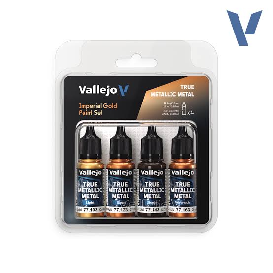 Vallejo True Metallic Metal Set 77.252 — Imperial Gold (4×18ml)