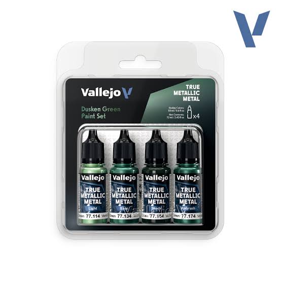 Vallejo True Metallic Metal Set 77.257 — Dusken Green (4×18ml)