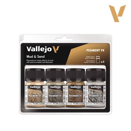 Vallejo Pigment Set (73.191) — Mud & Sand (4 Pigments)