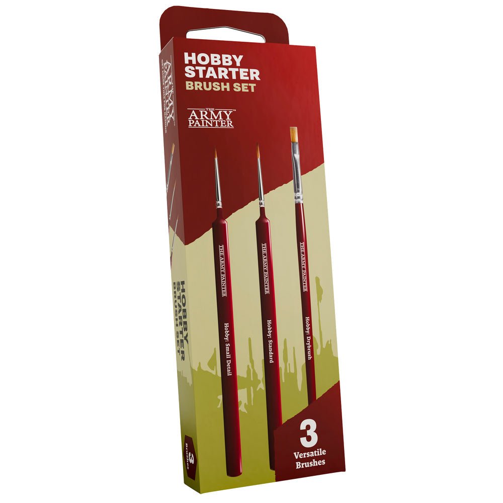The Army Painter Hobby Starter Brush Set (TL5067P) — 3× Essential Brushes for Beginners