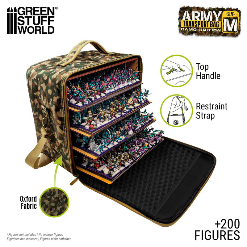 Green Stuff World Army Transport Bag M — Camouflage Edition (Miniature Carry Case)