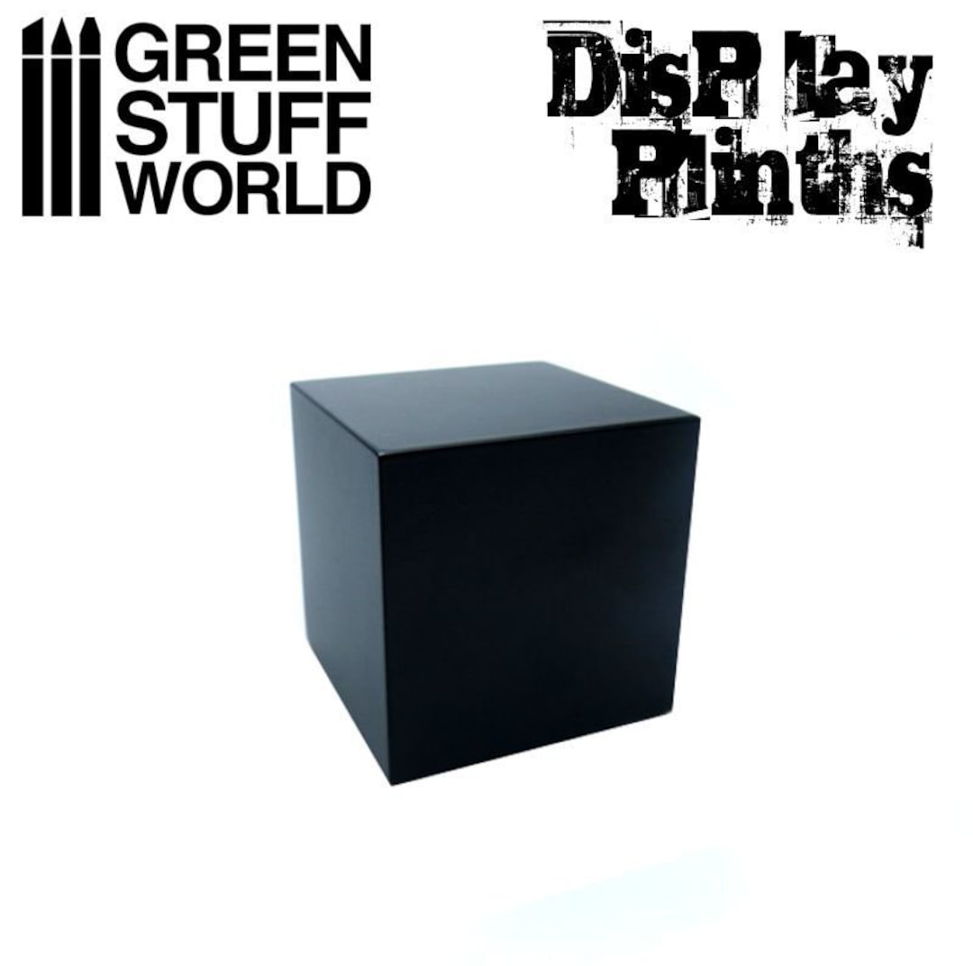 Green Stuff World Display Block Plinth 5x5cm — Black (MDF)