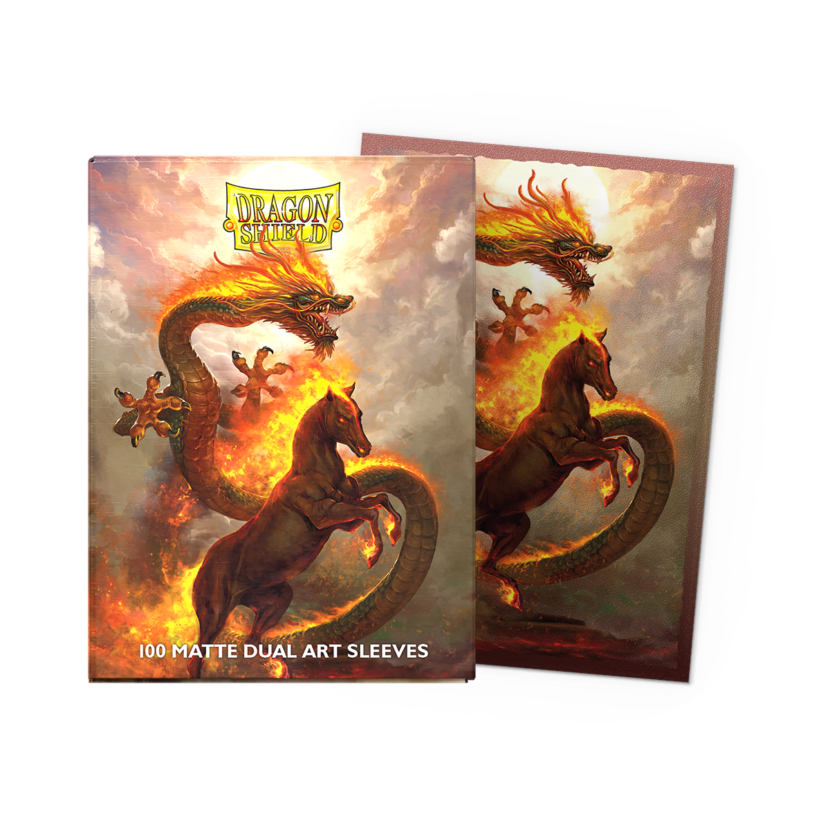 Dragon Shield Standard Dual Art Sleeves — Fire Horse 2026 (Matte, 100 Sleeves)