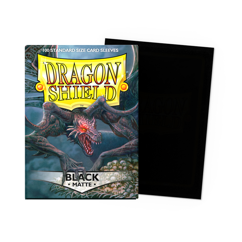 Dragon Shield Standard Sleeves — Black (Matte, 100 Sleeves)