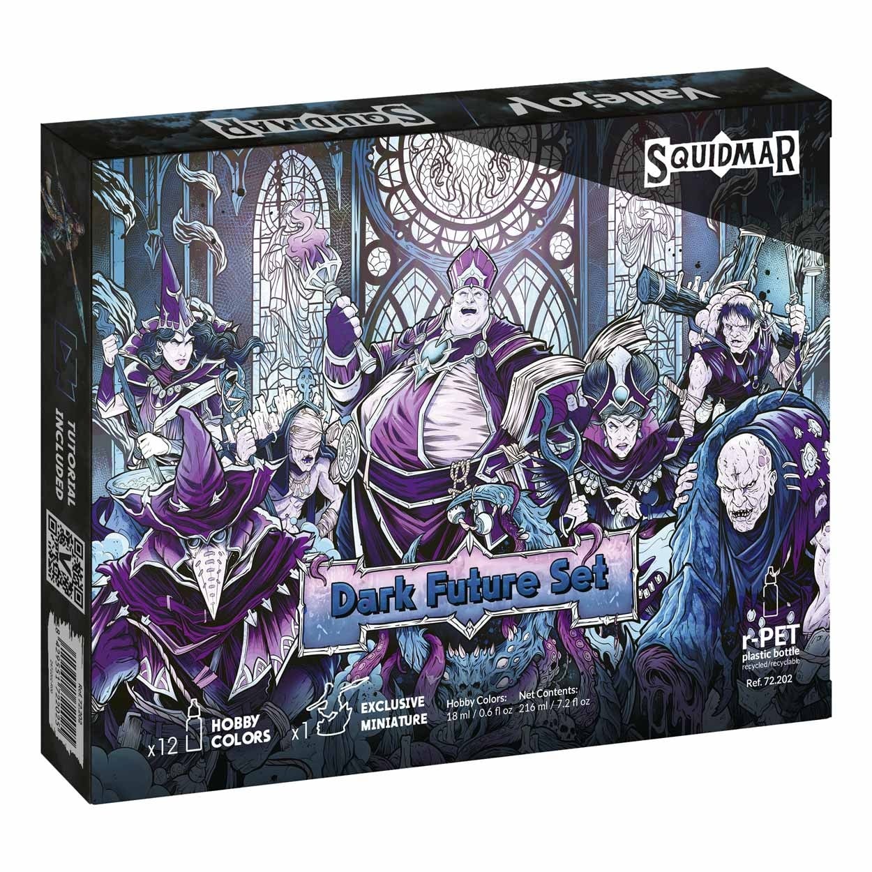 Vallejo × Squidmar Dark Future Set – 12 Paints + Exclusive Miniature (72.202)