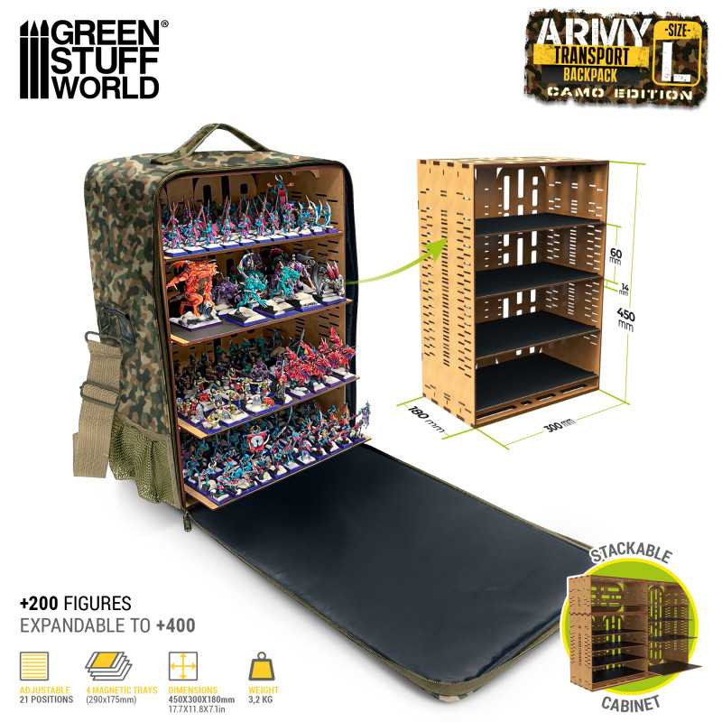 Green Stuff World Army Transport Backpack — Camouflage Edition (Large)