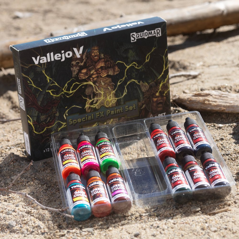 Vallejo × Squidmar Special FX Paint Set – 12 Paints + Exclusive Miniature (72.207)