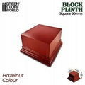 Green Stuff World Display Block Plinth 5x5cm — Hazelnut Brown (MDF)