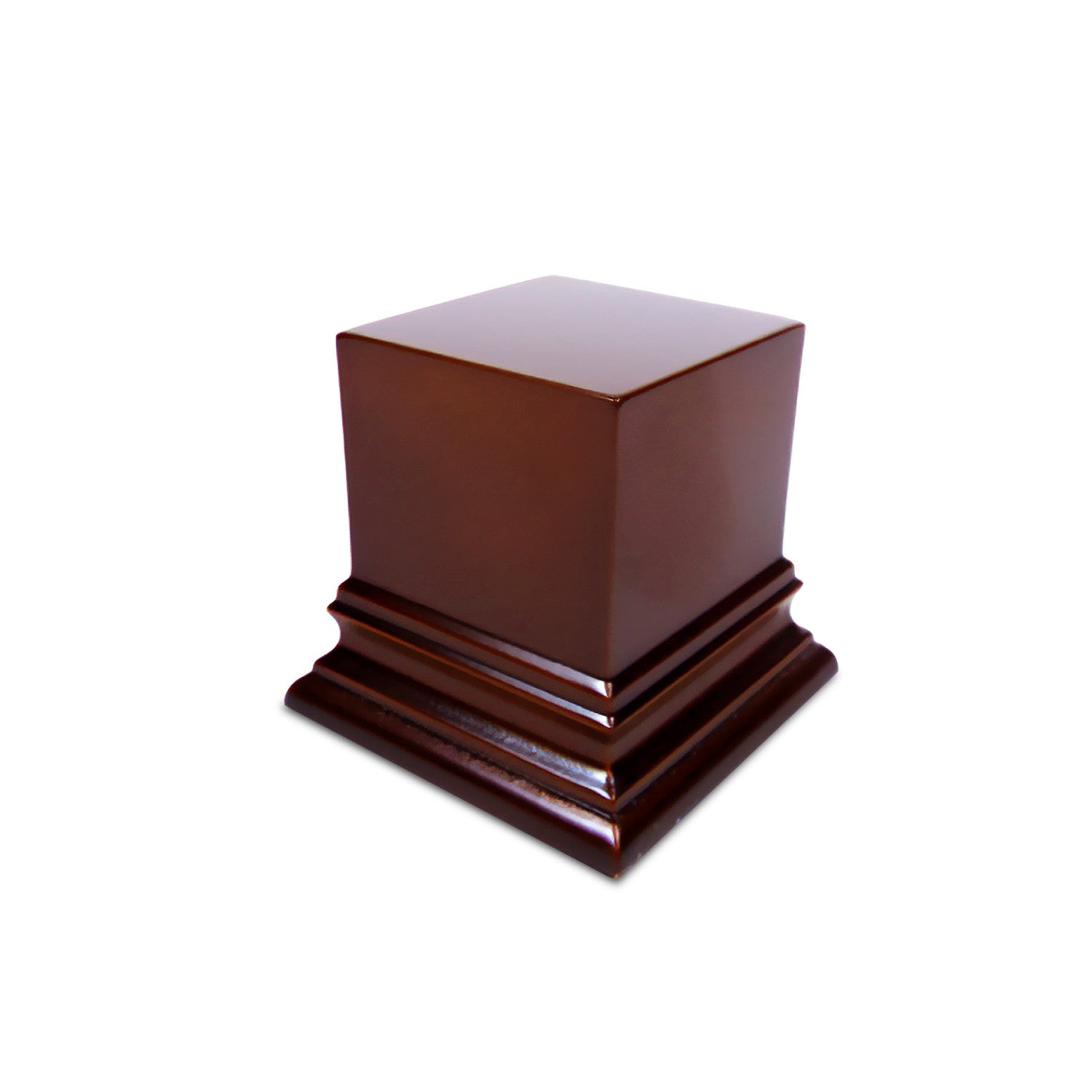 Green Stuff World Display Block Plinth 6x6cm — Hazelnut Brown (MDF)