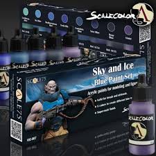 Scale75 Scalecolor Artist — Sky & Ice Blue Paint Set (8 × 17ml)