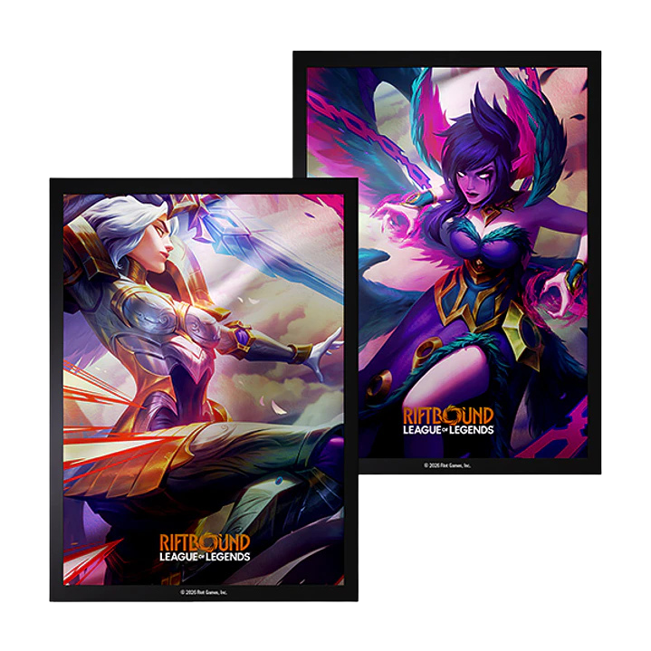 Riftbound Vendetta Art Sleeves — Kayle vs Morgana (60 Sleeves)