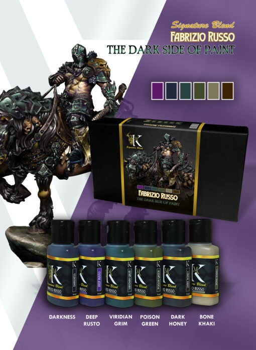 Designed by Francesco Russo, offering shadowy depths, unique greens, and moody tones for advanced blending and rich artwork.