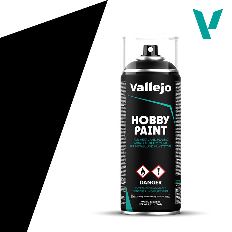 Vallejo Hobby Paint Primer Black 400ml VAL28.012