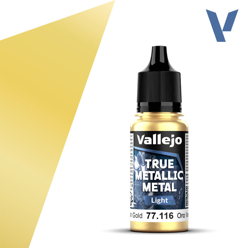 Vallejo Metal Color 77.116 — Greenish Gold (Light) 18ml