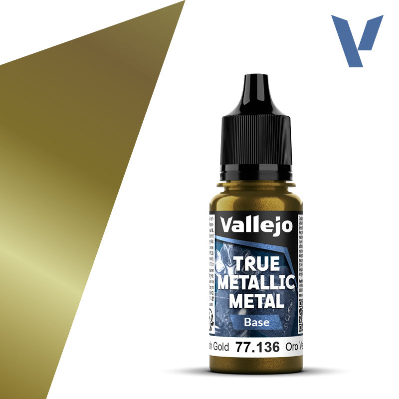 Vallejo Metal Color 77.136 — Greenish Gold (Base) 18ml