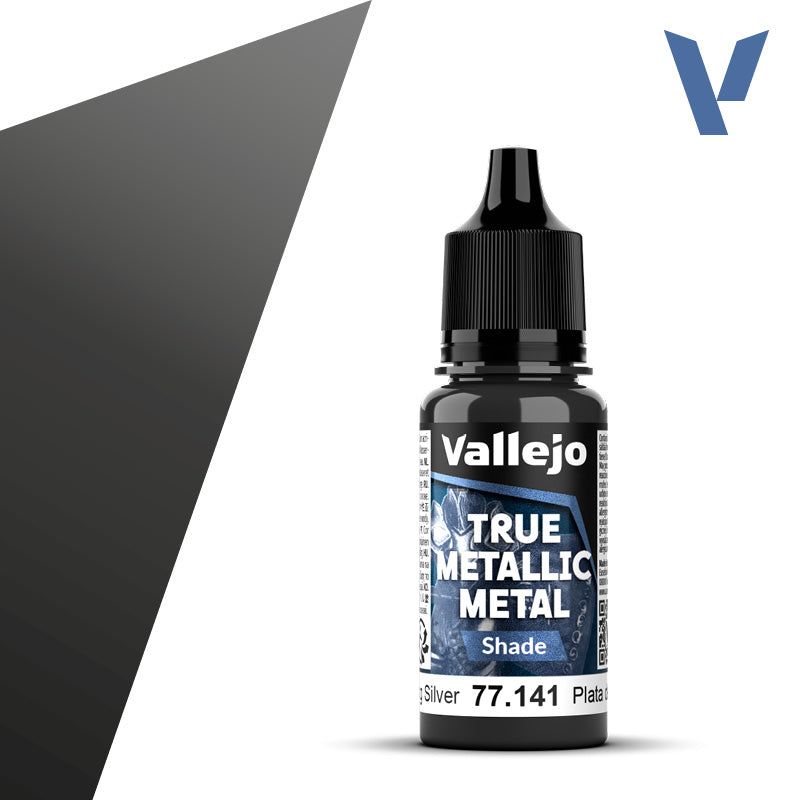 Vallejo Metal Color 77.141 — Sterling Silver (Shade) 18ml